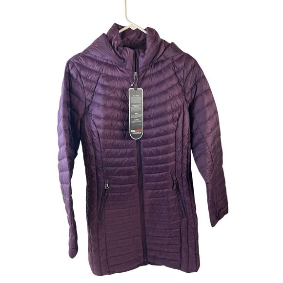 32 degree heat Small S coat purple new down filled material rn#165550 hooded pac - Picture 1 of 8